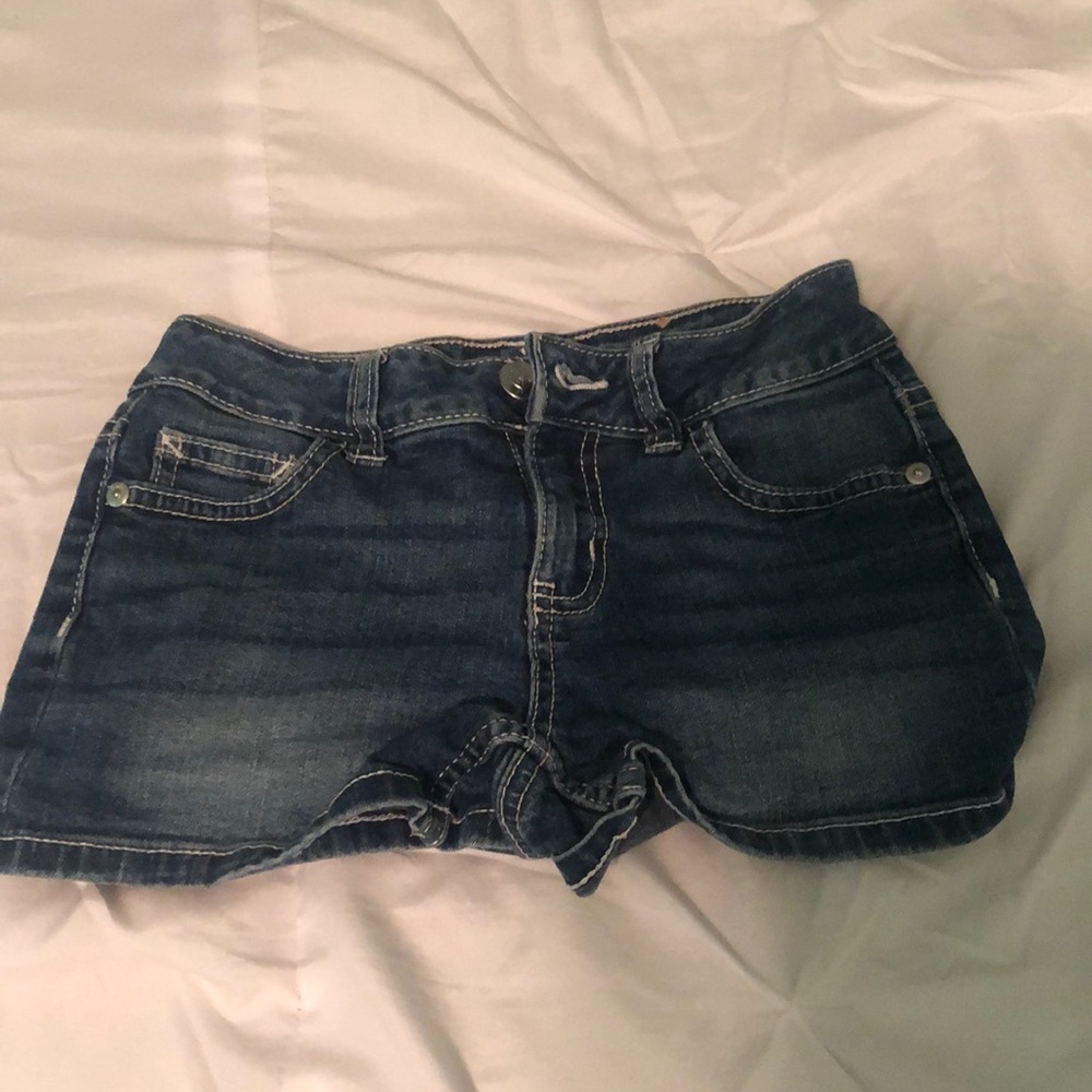 Size 20 justice jean shorts zip up